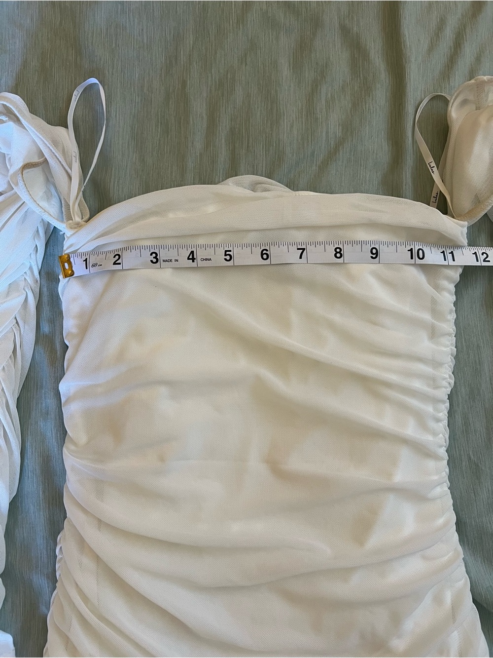 Lulu's White Strapless Ruched Midi Dress - Picture 14 of 15